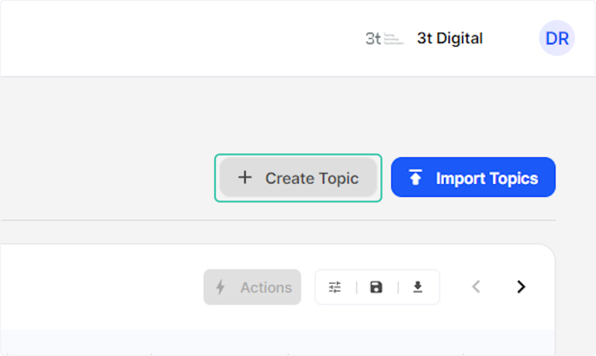 Click on Create Topic