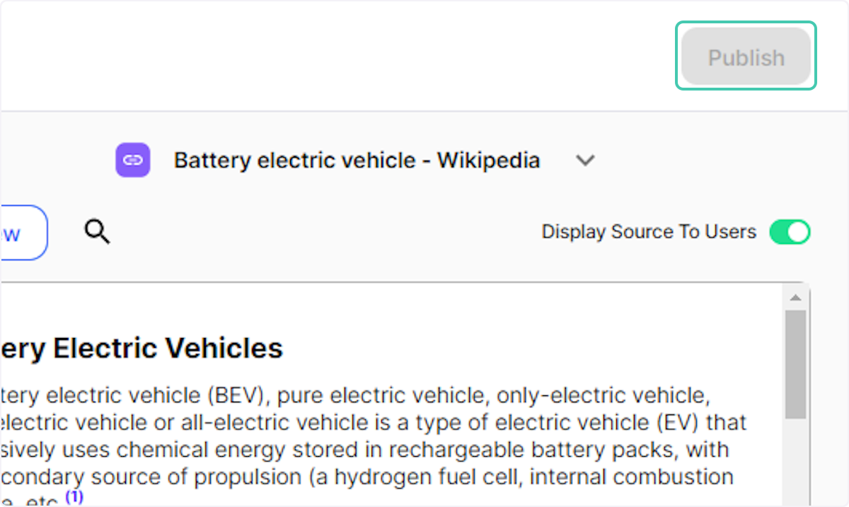 Click on Publish once you are ready for your quiz to be published
