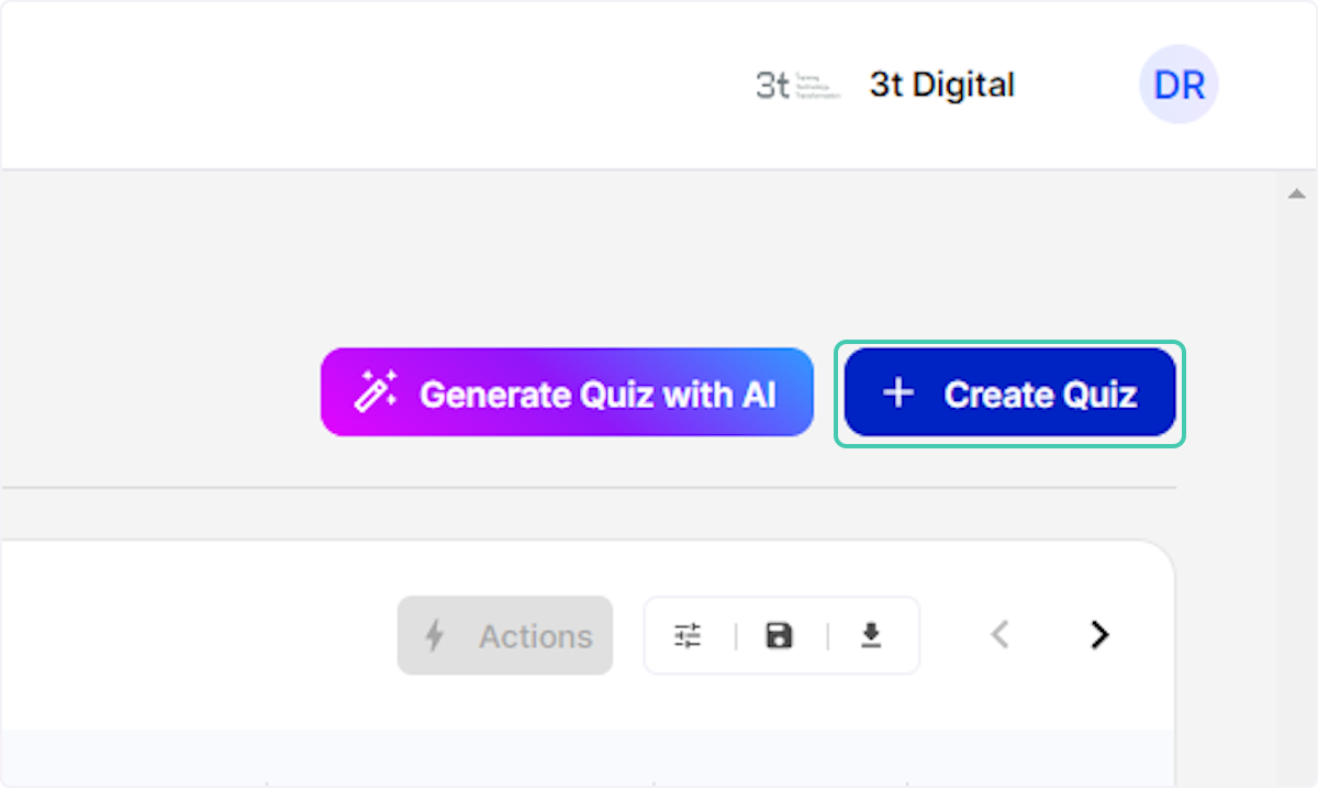 Click on Create Quiz
