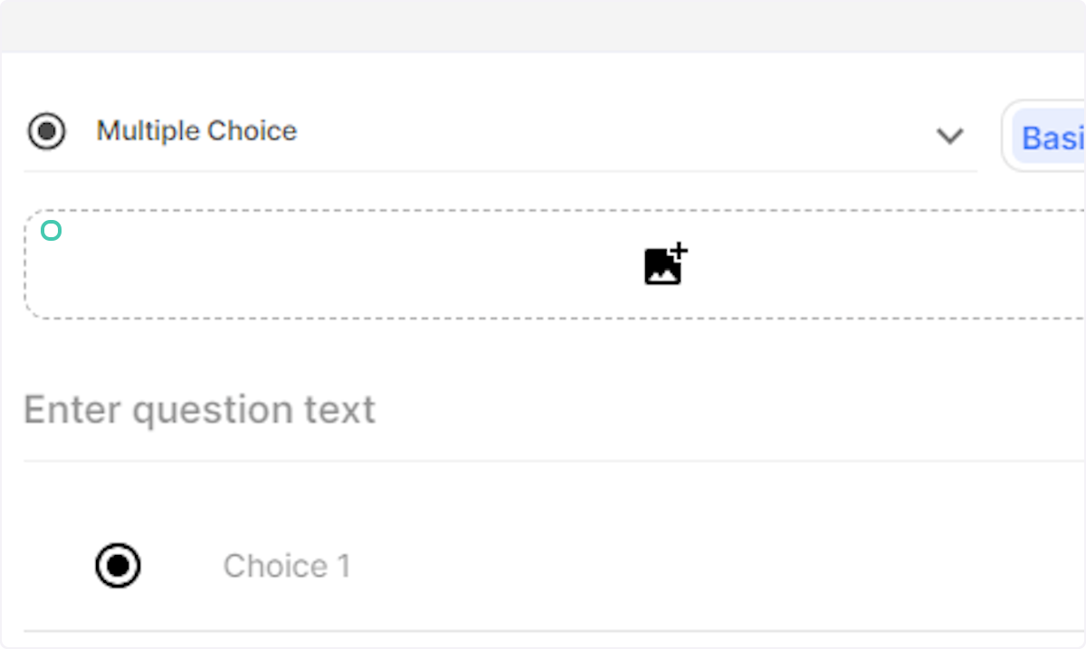 Click on import image and add image for the specific question