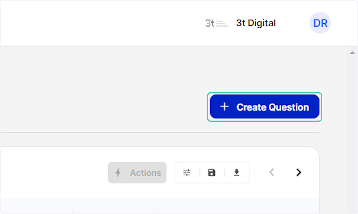 Click on Create Question